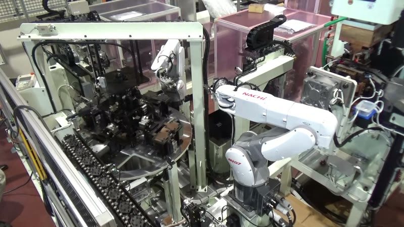 部品溶接自動ラインの動画